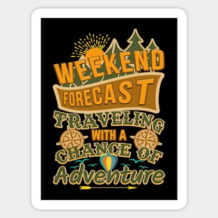 Backpacking Weekend Forecast design Sticker